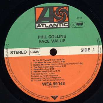 LP Phil Collins: Face Value