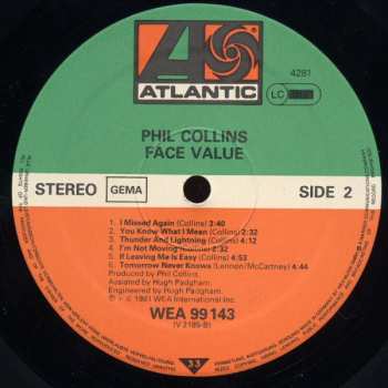 LP Phil Collins: Face Value