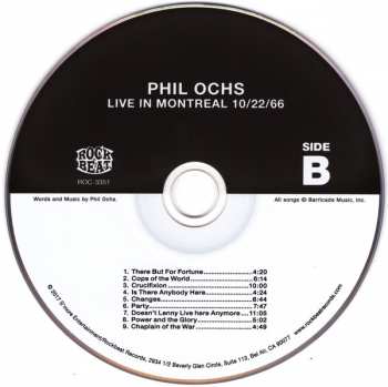 2CD Phil Ochs: Live In Montreal, 10/22/1966 195322