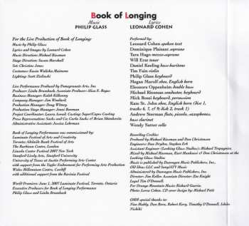 2CD Philip Glass: Book Of Longing DIGI 182711