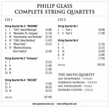 2CD Philip Glass: Complete String Quartets 96784