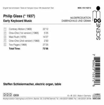 CD Philip Glass: Early Keyboard Music 121692