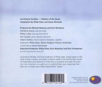 CD Philip Glass: Les Enfants Terribles - Children Of The Game 314501