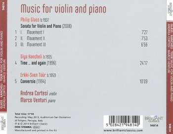 CD Philip Glass: Music For Violin And Piano 314987