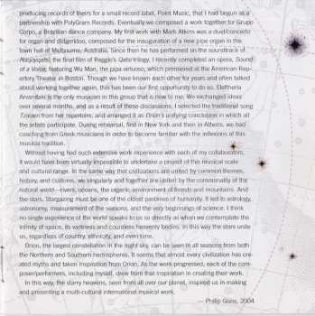 2CD Philip Glass: Orion 329680