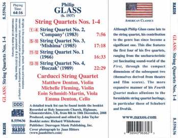 CD Philip Glass: String Quartets Nos. 1-4 439322