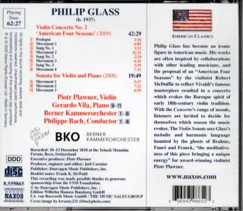 CD Philip Glass: Violin Concerto No. 2 'American Four Seasons' / Violin Sonata 177620