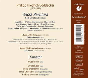 CD Philipp Friedrich Böddecker: Sacra Partitura - Solomotetten & Sonaten 340699