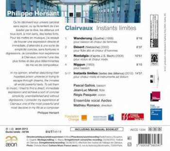 CD Philippe Hersant: Clairvaux - Instants Limites 336133