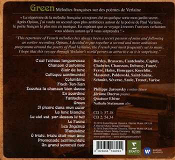 2CD Philippe Jaroussky: Green : Mélodies Françaises Sur Des Poèmes De Verlaine 47805