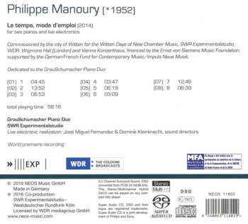 SACD Philippe Manoury: Le Temps, Mode D'Emploi 471177