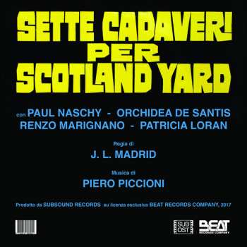 LP Piero Piccioni: Sette Cadaveri Per Scotland Yard 92071