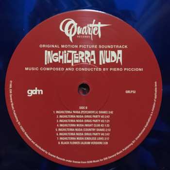 LP Piero Piccioni: Inghilterra Nuda (Original Motion Picture Soundtrack) LTD | CLR 425373