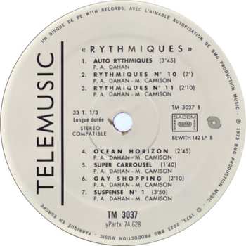 LP Pierre-Alain Dahan: Rythmiques 514740