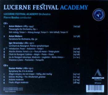 2CD Pierre Boulez: Lucerne Festival Academy - Webern | Stravinsky | Mahler 235297