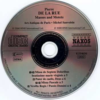 CD Pierre de la Rue: Mass Of The Seven Sorrows Of The Blessed Virgin • Easter Mass 233339