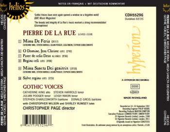 CD Pierre de la Rue: Missa De Feria • Missa Sancta Dei Genitrix 322862