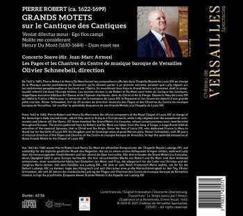 CD Pierre Robert: Grands Motets Sur Le Cantique Des Cantiques 322011