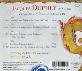 4CD Pieter-Jan Belder: Duphly - Complete Pièces de Clavecin 452802