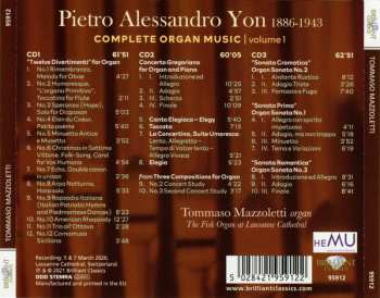 3CD Pietro Alessandro Yon: Complete Organ Music: Volume 1 178784