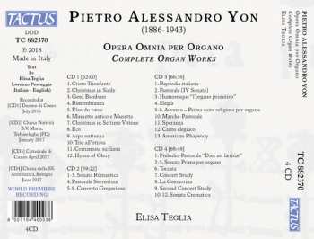 4CD Pietro Alessandro Yon: Complete Organ Works 175763