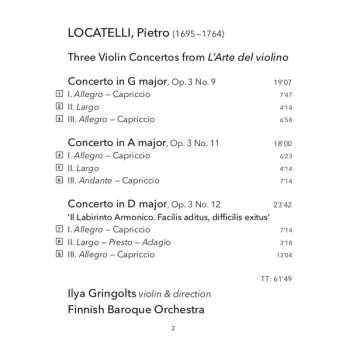 SACD Pietro Antonio Locatelli: Il Labirinto Armonico - Three Violin Concertos 477224