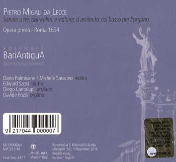 CD Pietro Migali: Sonate Op. 1