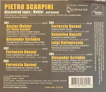 5CD Pietro Scarpini: Discovered Tapes / Mahler ... And Beyond 492231