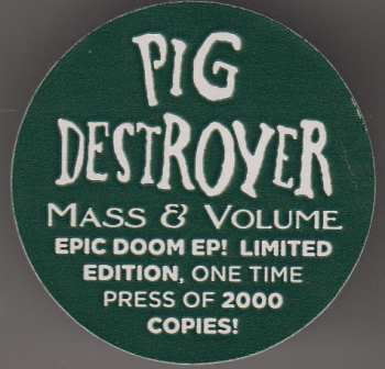 CD Pig Destroyer: Mass & Volume 272661