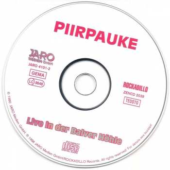 CD Piirpauke: Live In Der Balver Höhle 185882