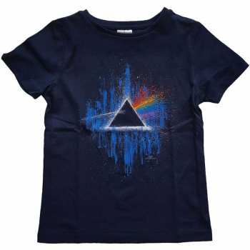 Merch Pink Floyd: Dětské Tričko Dark Side Of The Moon Blue Splatter  9-10 let