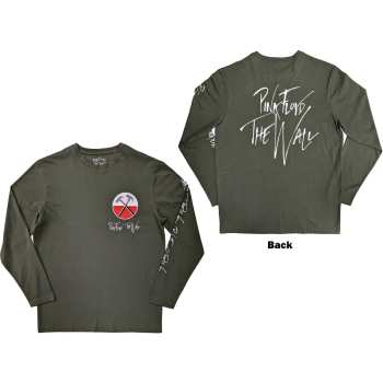 Merch Pink Floyd: Pink Floyd Unisex Long Sleeve T-shirt: The Wall Hammers Logo (back & Sleeve Print) (large) L