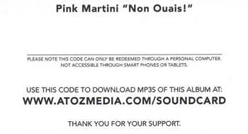 LP Pink Martini: Non Ouais! (The French Songs Of Pink Martini) CLR 488919