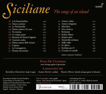 CD Pino de Vittorio: Siciliane The Songs Of An Island DIGI 430698