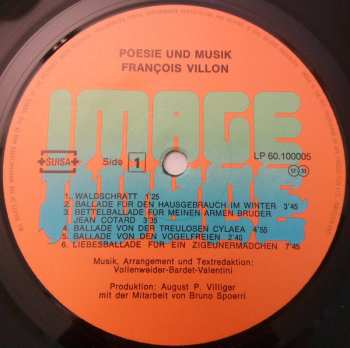 LP Poesie Und Musik: Francois Villon 535203