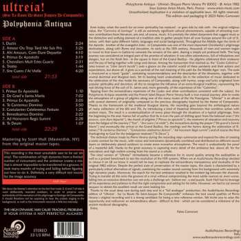 LP Polyphonia Antiqua: Ultreia! (Sur La Route De Saint Jacques De Compostelle) LTD 453914