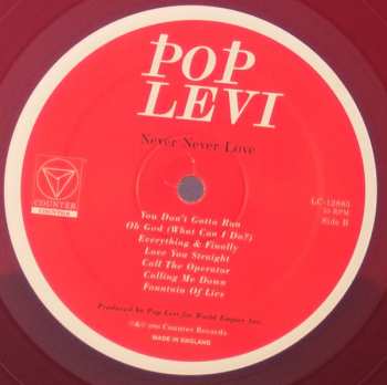 LP Pop Levi: Never Never Love LTD 287600