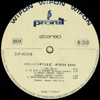 LP Porter Band: Helicopters 71077
