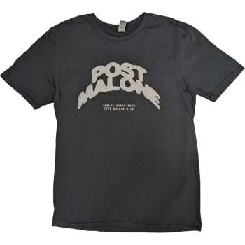 Merch Post Malone: Post Malone Unisex T-shirt: Curved Logo 2023 Tour Dates (back Print & Ex-tour) (medium) M