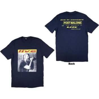 Merch Post Malone: Post Malone Unisex T-shirt: Live In Concert (back Print & Ex-tour) (medium) M