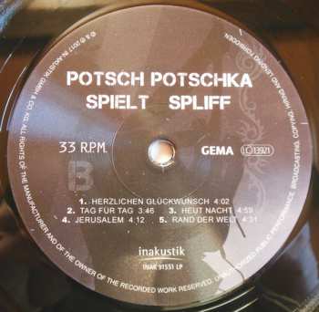 LP Bernhard Potschka: Potsch Potschka Spielt Spliff 399187