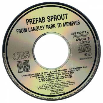 CD Prefab Sprout: From Langley Park To Memphis 228202