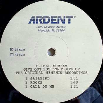 2LP Primal Scream: Give Out But Don't Give Up (The Original Memphis Recordings) 14116