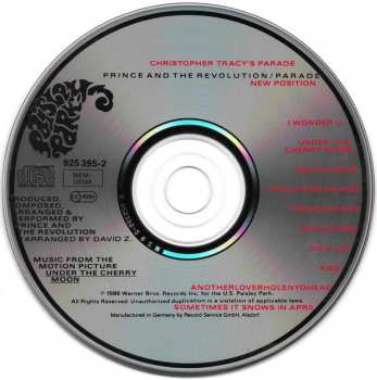 CD Prince And The Revolution: Parade (Music From The Motion Picture Under The Cherry Moon) 48747