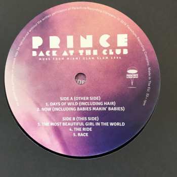 2LP Prince: Back At The Club (More From Miami Glam Slam 1994) 385363