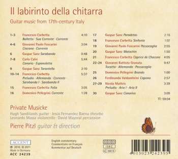 CD Private Musicke: Private Musicke & Pierre Pitzl Il Labirinto Della Chitara - Gutar Music From 17th-Century Italy  308119