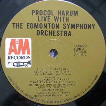 LP Procol Harum: Live - In Concert With The Edmonton Symphony Orchestra 481505