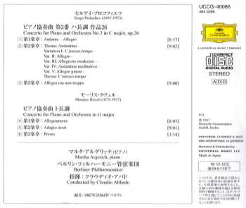 CD Sergei Prokofiev: Klavierkonzert Nr. 3 C-Dur / Klavierkonzert G-Dur LTD 535521