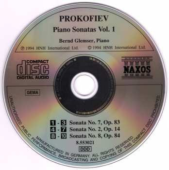 CD Sergei Prokofiev: Piano Sonatas Vol. 1 - Nos. 2, 7 And 8 431869