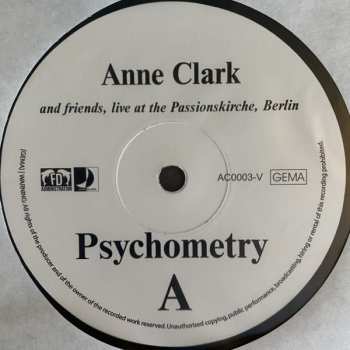 2LP Anne Clark: Psychometry: Anne Clark And Friends, Live At The Passionskirche, Berlin 28965
